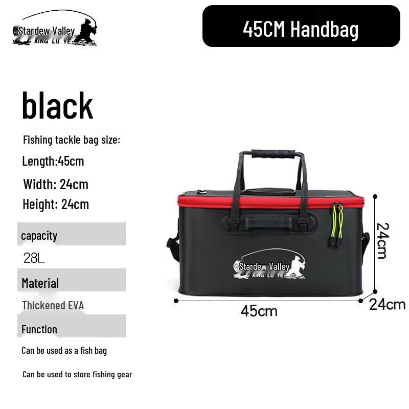 Zusammenklappbarer EVA Fischeimer mit Gurt - Multifunktionales und verdicktes Design mit eingebautem Setzkescher