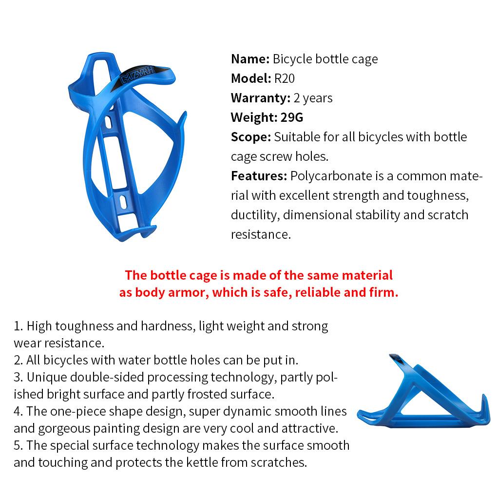 1pcs Bicycle Water Bottle Cage Super Toughness Road Cycling Bottle Holder Bike Kettle Support Stand Drink Cup Rack Bike Part