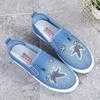Cloth Shoes Women's Denim Canvas Shoes Summer Single Shoes Thick Soled Student Casual Shoes