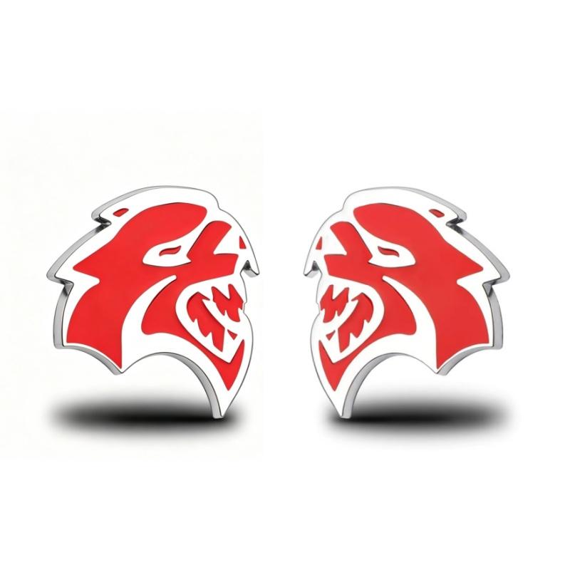 2Pcs 3D Metal Car Styling Body Door Trunk Emblem Badge Sticker Accessories