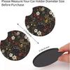 Car Cup Holder Coaster Flower Cup Holder ert Drink Mats Pink Red Floral Boho Universal Non-Slip Cup Holders, Daisy Black Retro Hippie Boho Brown Car