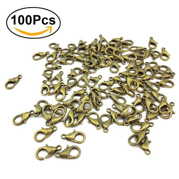 100x Collar Colgante de Conector Broche Garra encantos S forma Gancho Joyería Artesanal