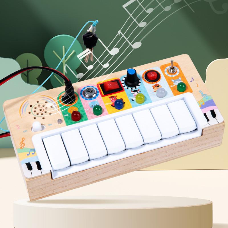 Childrens Electronic Keyboard Switch Busy Board Toy With Sound Design Play For