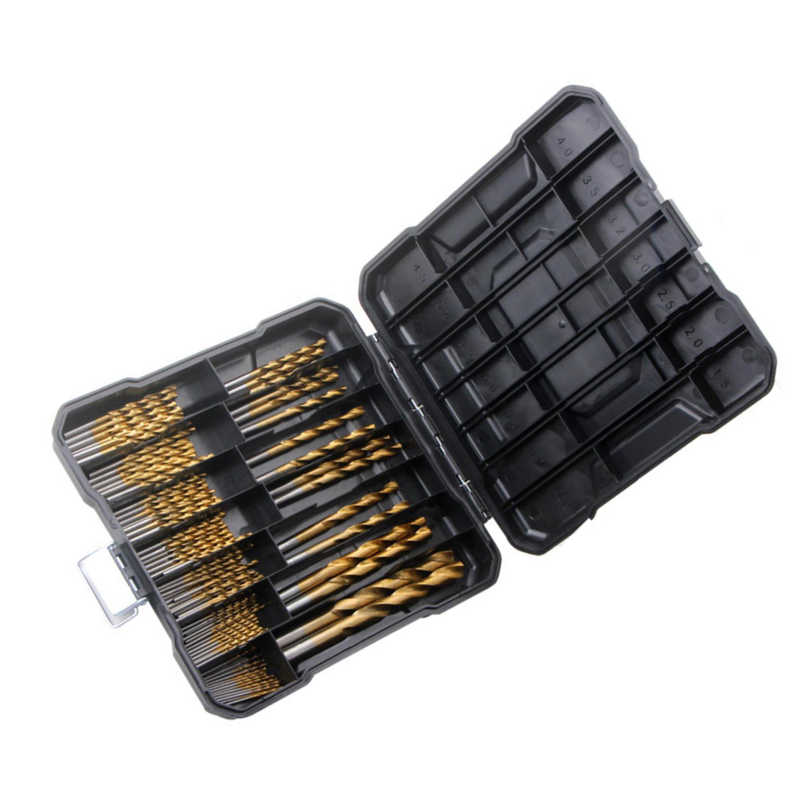 

99PCS High Speed Steel Drill Bits 1.5mm-10mm Multiple Materials Use Suitable For DIYer Construction Industrial Projects 1