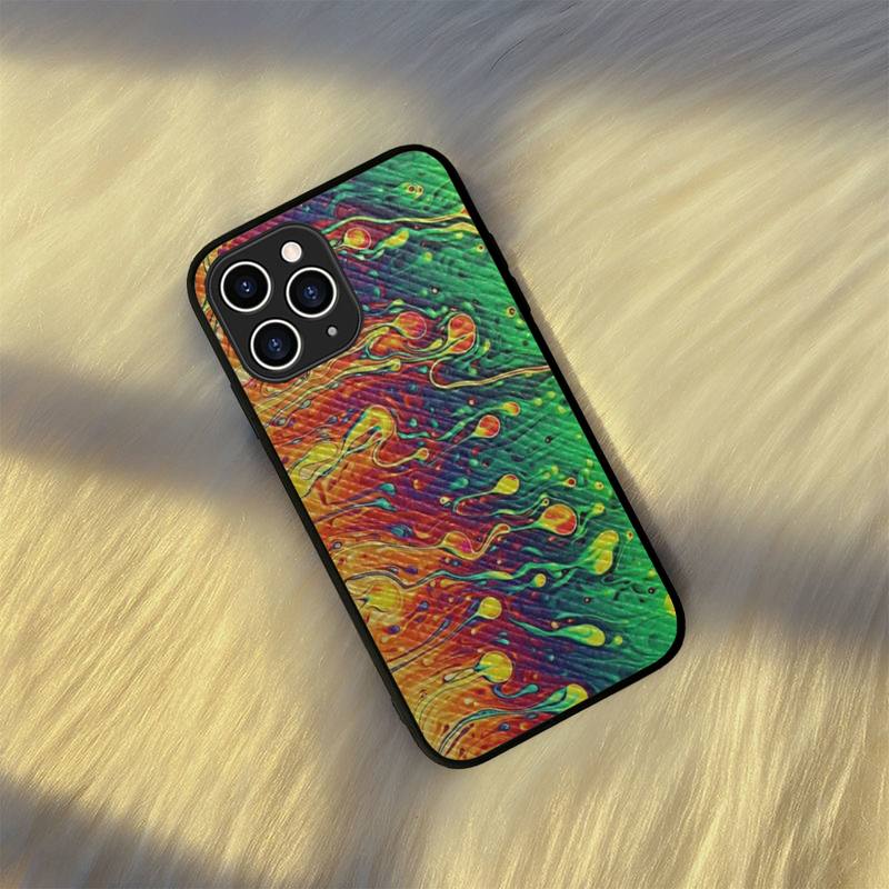 Husă lichidă abstractă pentru telefon Husă din piele dură pentru iPhone 11 12 13 Mini Pro Max 8 7 Plus SE 2020 X XR XS Coque