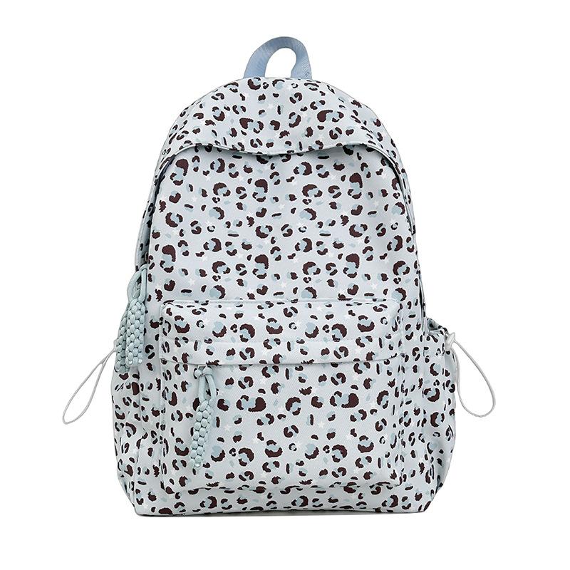 Schoolbag commuter travel backpack new leopard print schoolbag American college student Korean version cute large capacity niche backpack