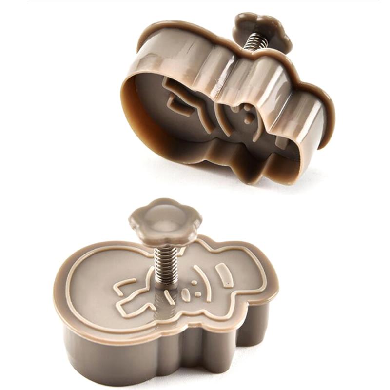 4pcs Stamp Biscuit Mold 3D Cookie Plunger Cutter Pastry Decorating DIY Food Fondant Baking Mould Tool Christmas Tree Snowman