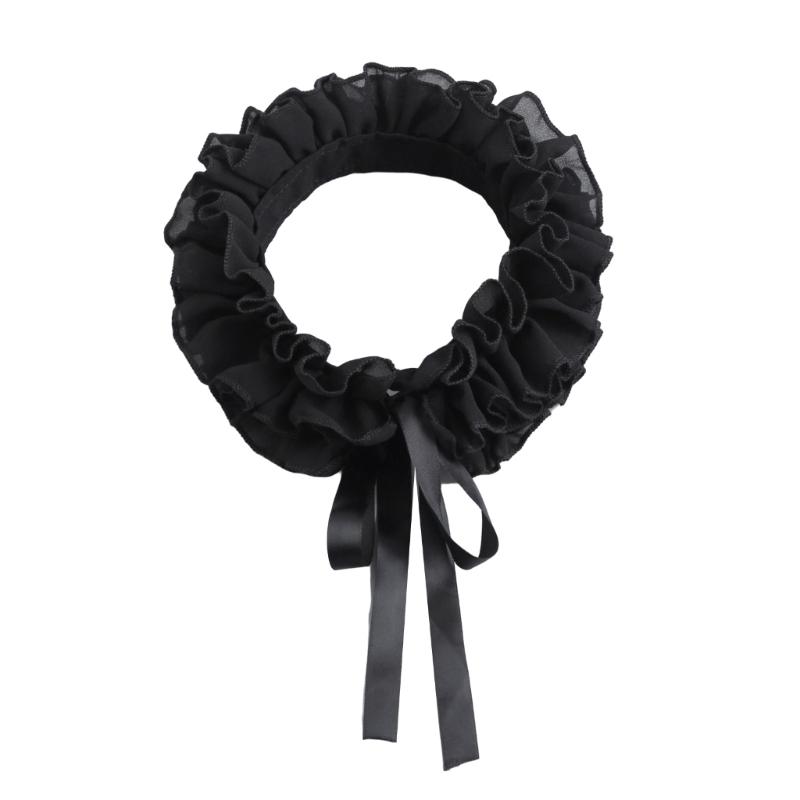 Ruffled Collar Girls Lace Victorian Collar Lapel Medieval Cosplay Victorian Ruffled Tie Collar