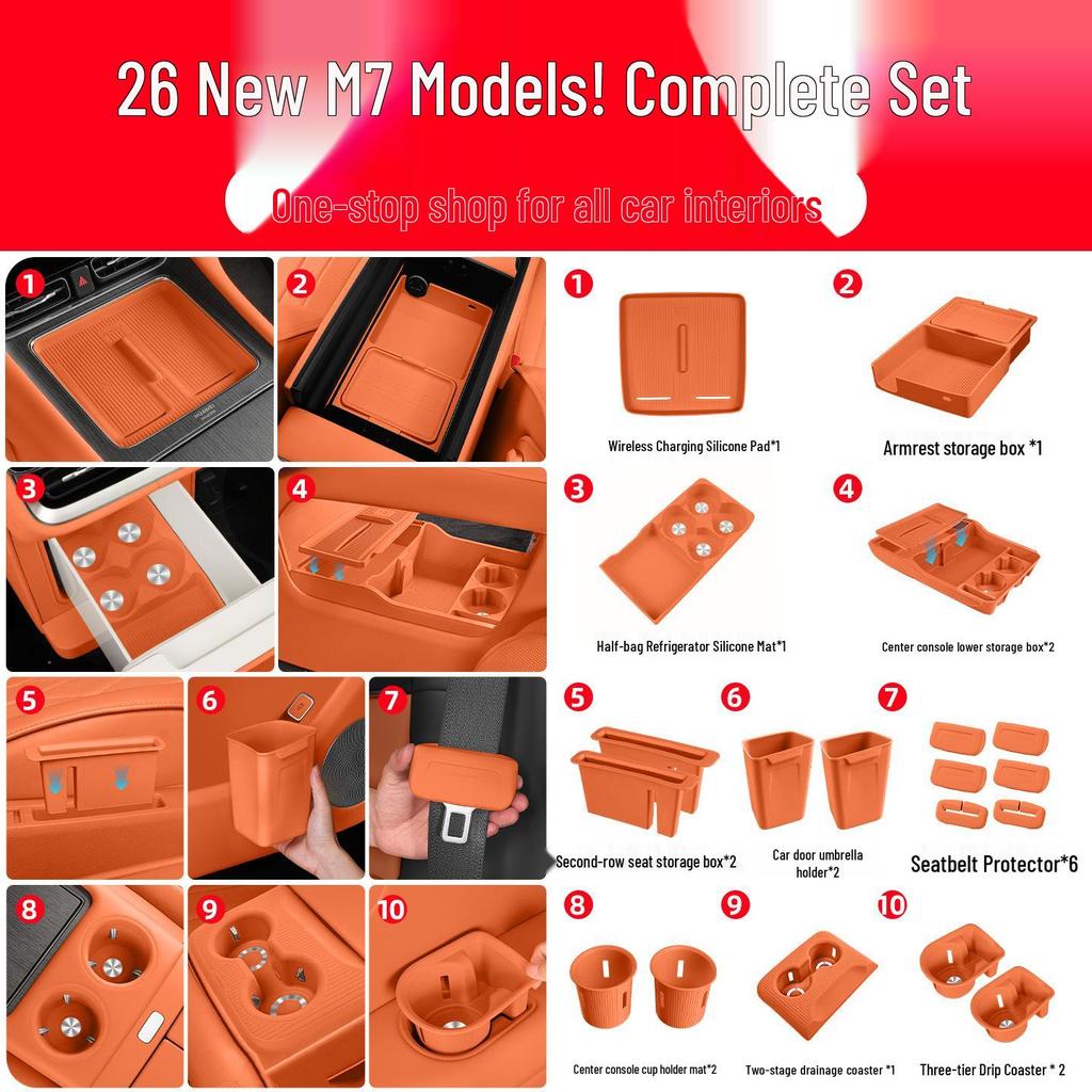 AITO M7 M8 M9 Accessories: Wireless Charger Pad & Interior Trim Mod Kit