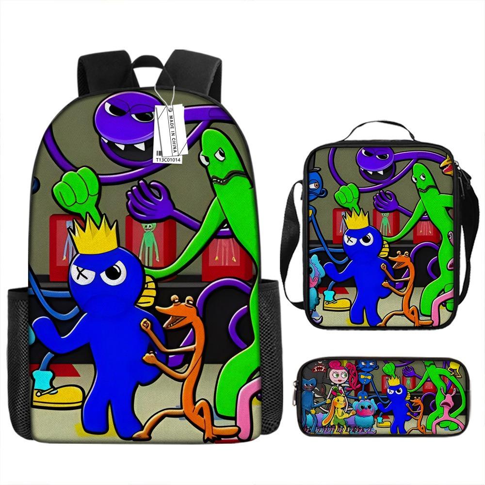School Season New Rainbow Friends Man Backpack Handheld Lunch Bag Student School Bag 3rd Grade