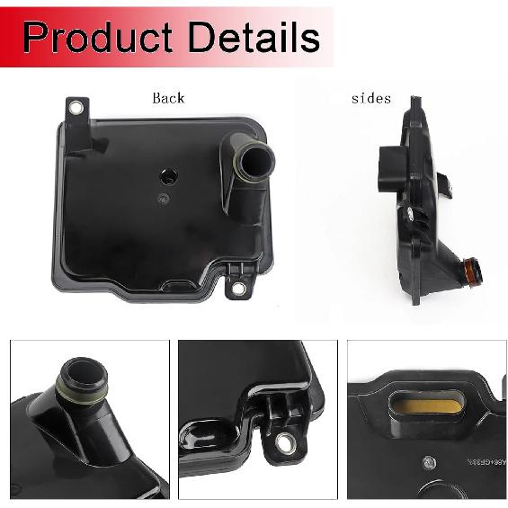 62TE Automatic Transmission Filter with Gasket Fits for Dodge Grand Caravan Avenger Ram ProMaster Chrysler Town & Country 200, Replaces# 68018555AA