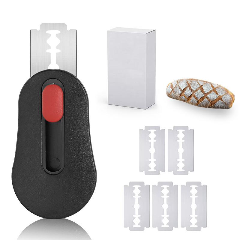 

Набор лезвий для надрезов на хлебе Инструмент для нанесения надрезов на тесто домашней закваски с 5 запасными лезвиями Нож для надрезов на хлебе Лезвия Резак чёрный