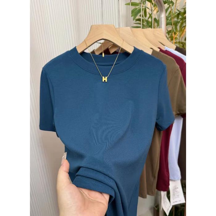A6 High-Stretch Slim Fit T-Shirt, 92% Cotton, 8% Spandex