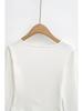 Spicy Girl Lace Patchwork Deep V-Neck Long Sleeve T-Shirt for Women - Slim Fit Brushed Base Layer for Autumn/Winter