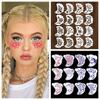 Hollowed Face Paint Templates Reusable DIY Makeup Tools Body Art Paint Stencils Holiday
