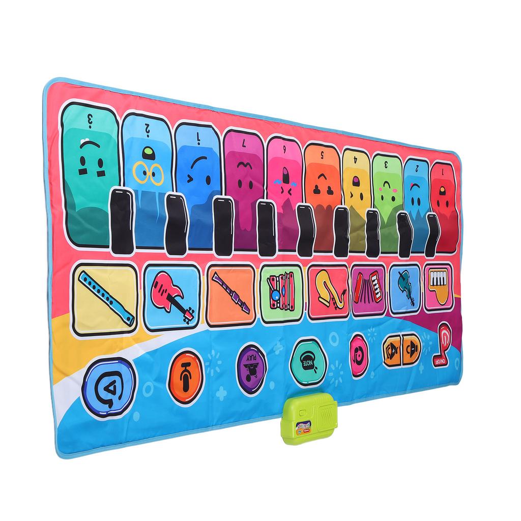Kinder Musikmatten Faltbar 10 Tasten Pädagogisch Tragbar Bodenklaviermatte Musik Klaviertastatur Tanz