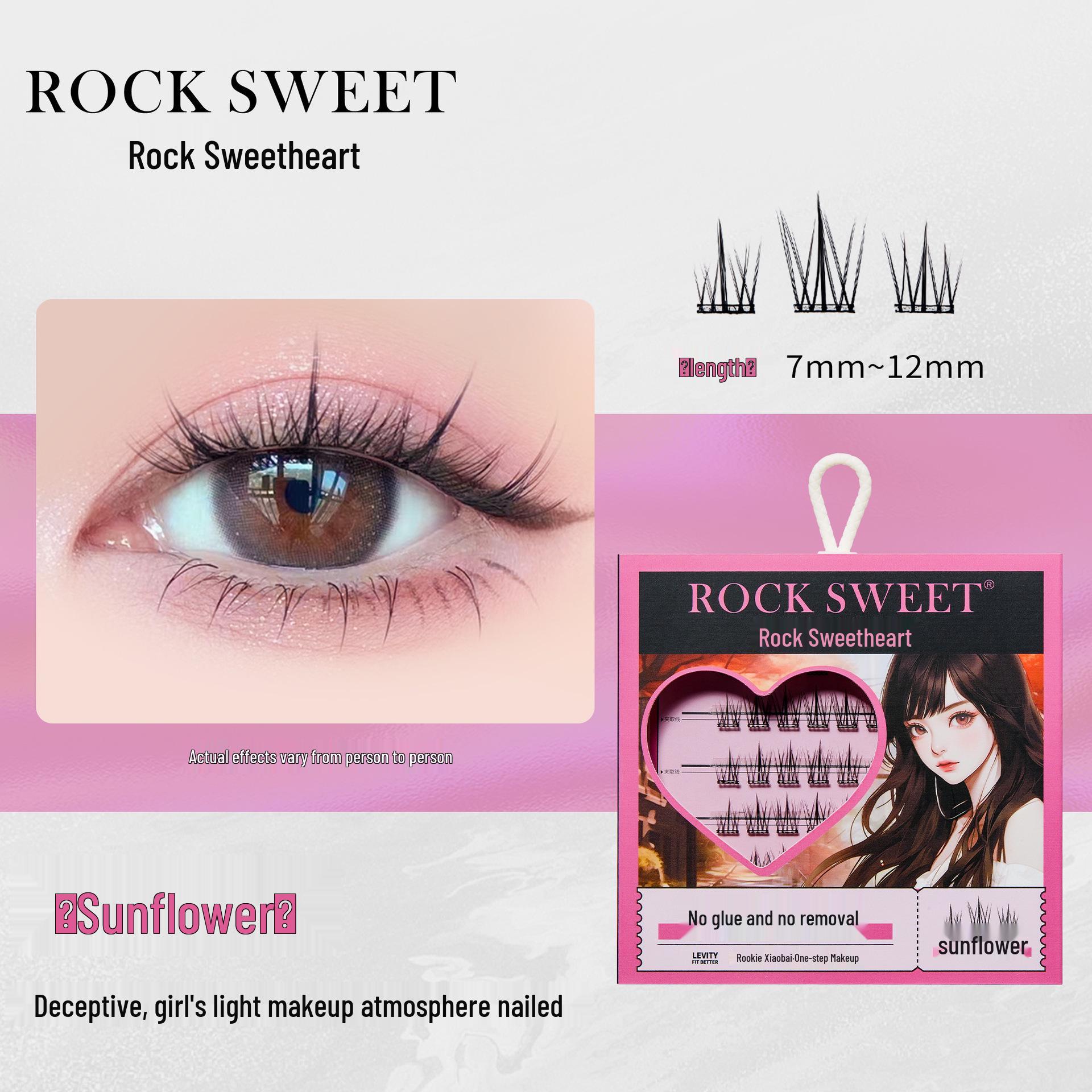 

Sweetheart Natural False Eyelashes: Glue-Free, Sunflower Stem Design for Beauty