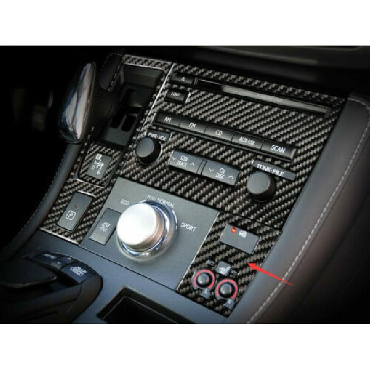 Real Carbon Fiber Car Console Sport Mode Cover Trim For Lexus CT200h 2011-2017