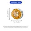 Bead Charms Copper Charm Bead Charms Authentic Yellow Daisy Plant Bead Charms Compatible With Bracelets Jewellery Diy Women Fine Gift Accessory