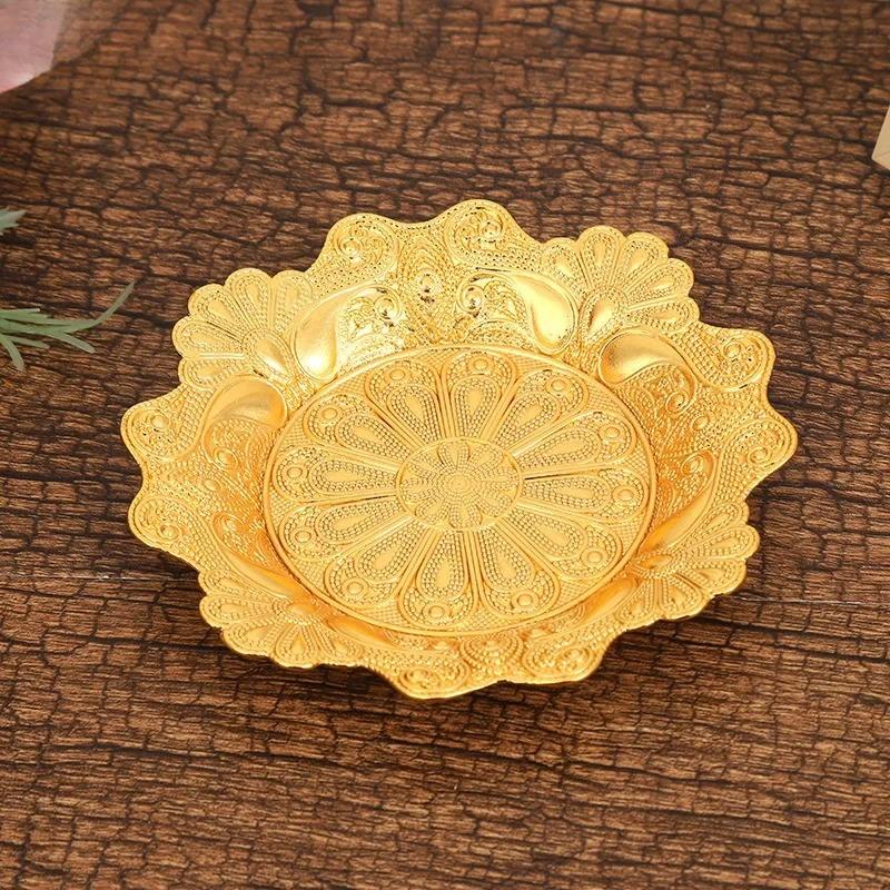 European Style Metal Glass Cup Teacup Dish Set Coffee Cup Milk Cup Teacup Beverage Cups Household Beverage Utensil Water Cups