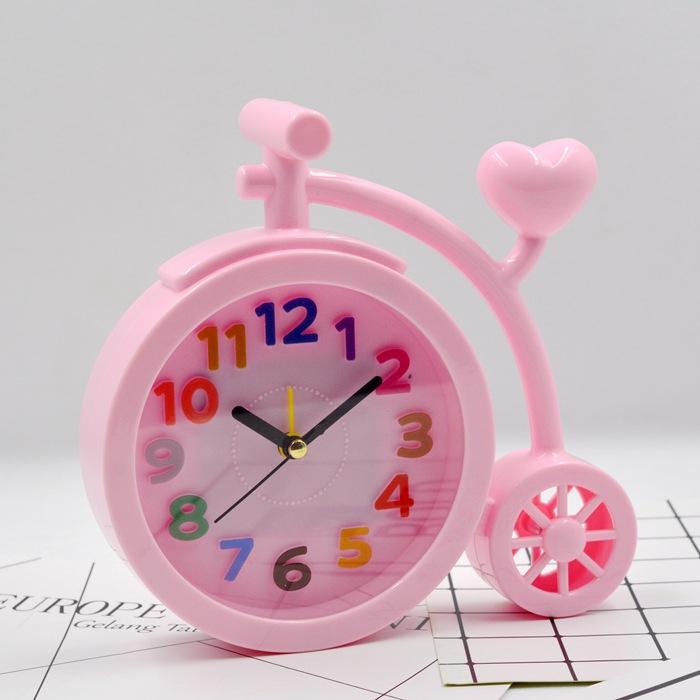 Korean Version of the Clock Candy Color 1D Digital Three-dimensional Clock Face Large Bicycle Student Alarm Clock 10 Yuan