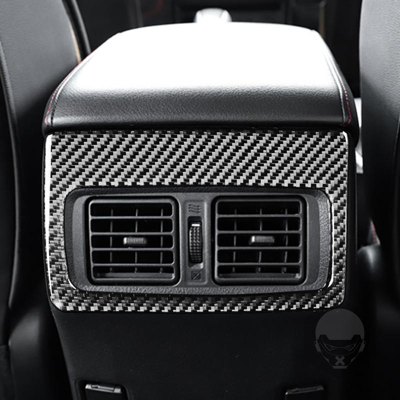 For Toyota 4runner 2010- Carbon Fiber Rear Central Air Vent Panel Trim Frame Car Accessories Interior Decorative Stickers