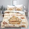 Capybara Für Zuhause Bettbezug Set 3d Kinderbettwäsche 100% Polyester Bedruckt Niedlich Cartoon Steppdecke Geeignet Kinder