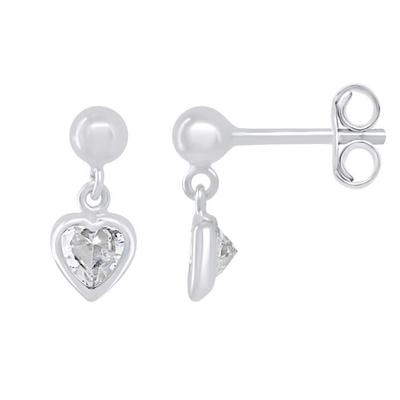 Earrings - LÉA &; ARTHUR - Heart - 925 Silver - Zirconium Oxides - Push-up System