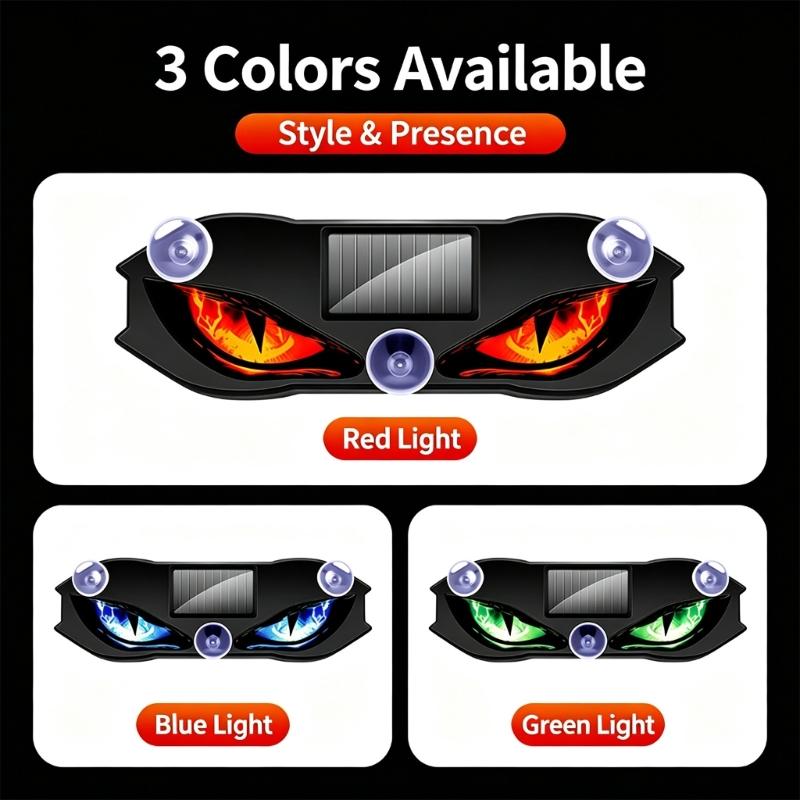 Night Driving Solar LED Warning Light for Cars and Motorcycles, Suction Cup Vehicle Lamp for Parking Visibility Support