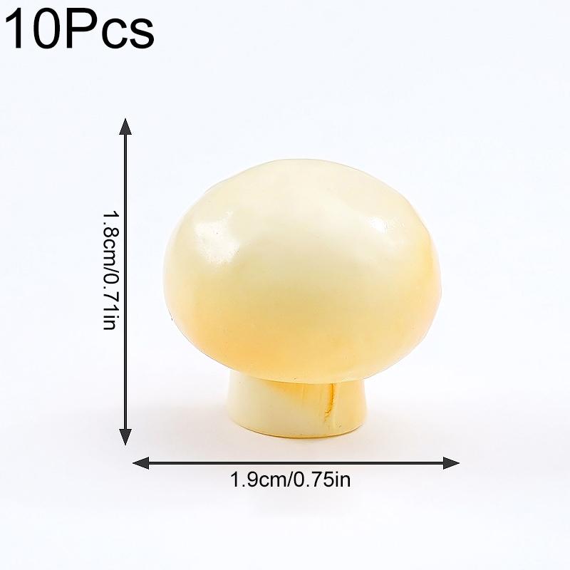 10pcs Mini Ornaments DIY Resin Mushroom Ornaments Cute Simulation Mushroom Black Fungus 11 Styles