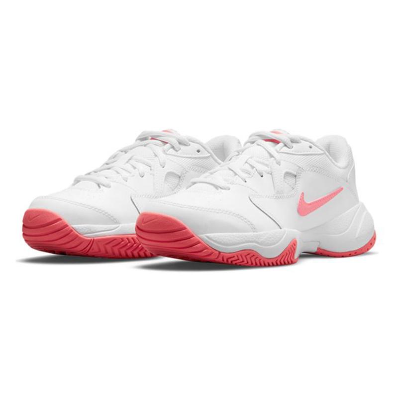 Nike Court Jr. Lite 2 Low-Top Tennis Shoes Pink/White GS Sneakers CD0440-166