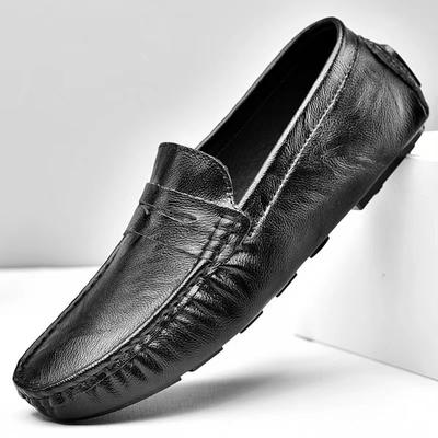 Genuine Leather Men Casual Shoes Soft Moccasins Men's Flats Fashion Brand Men Loafers Breathable Driving Shoes