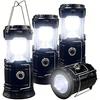 Faltbare tragbare LED-Campinglaterne XTAUTO Leichte wasserdichte Solar-USB-wiederaufladbare LED-Taschenlampe Überlebens-Kits für drinnen, draußen, Zuhause