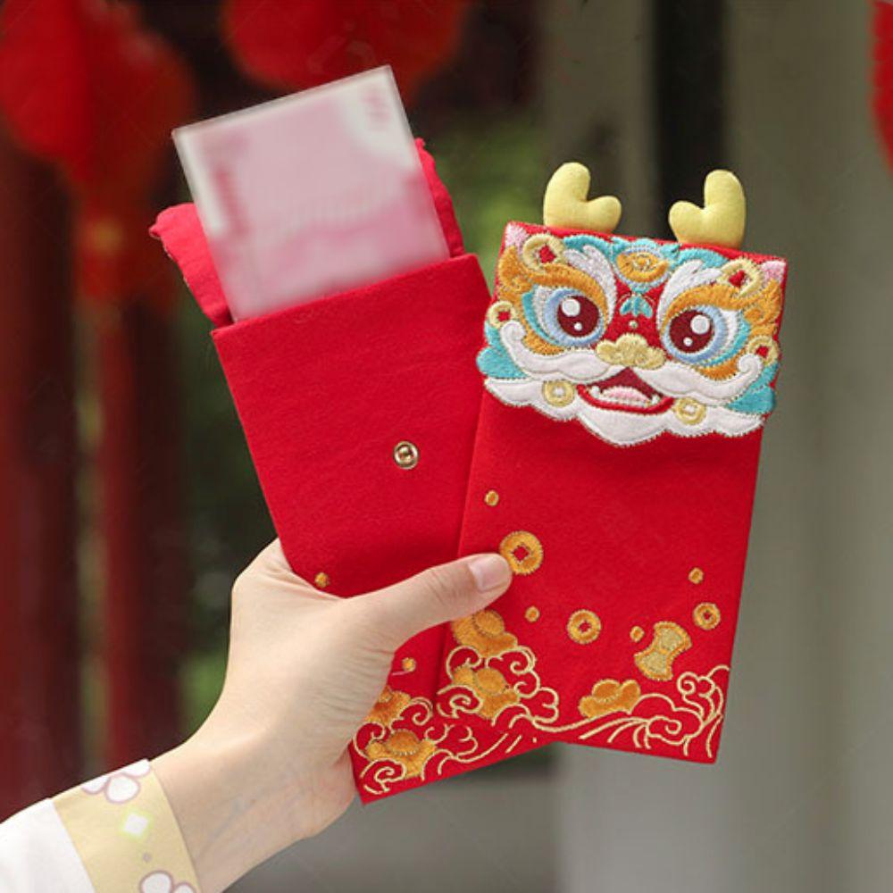 Chinese Style Lucky Money Bag Traditional HongBao Spring Festival Essentials Red Packet  Wedding