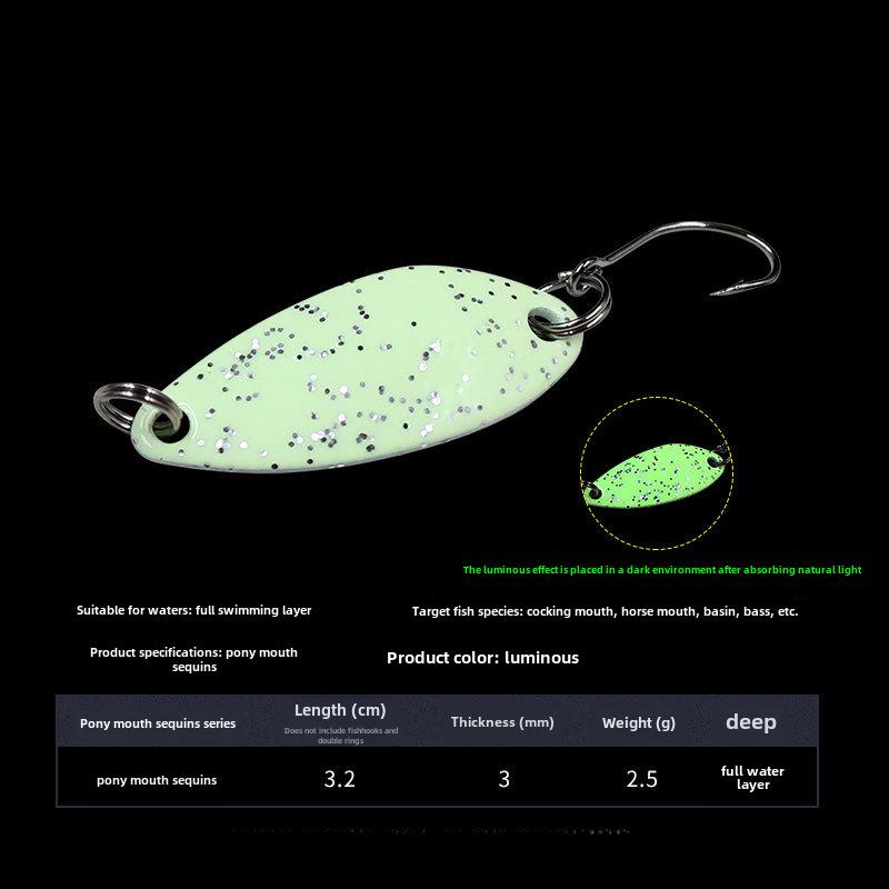 White Stripe Long-Distance Cast Perch Lure with Sequins