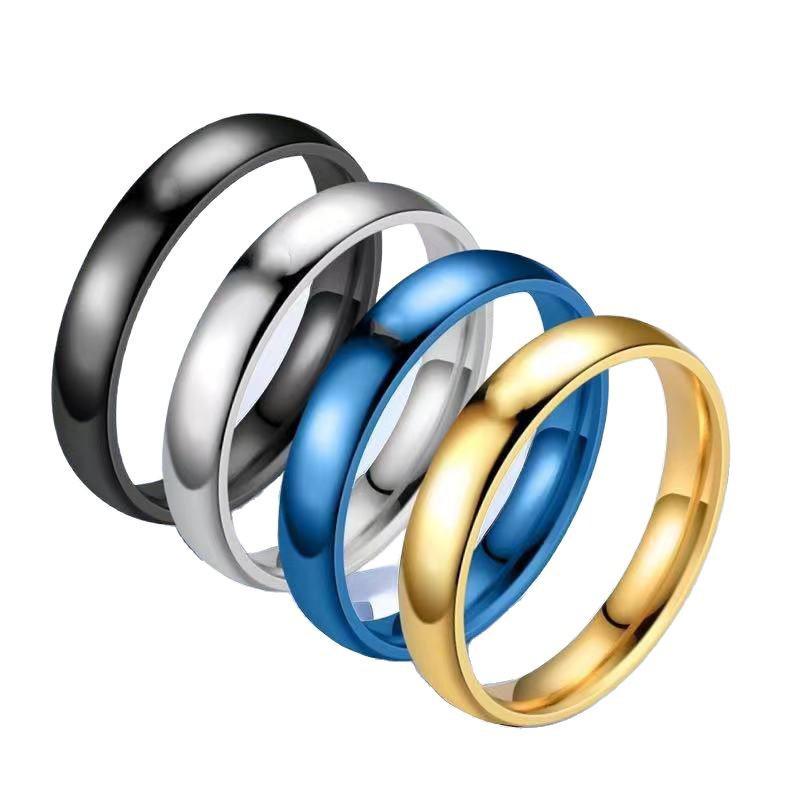 Korean Style Women’s Colorfast Titanium Steel Stainless Steel Ring