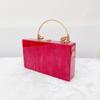 2024 New Acrylic Handbags Ladies Diamonds Leaves Flowers Evening Bags Handheld Crossbody Party Wedding Women's Small Square Bags