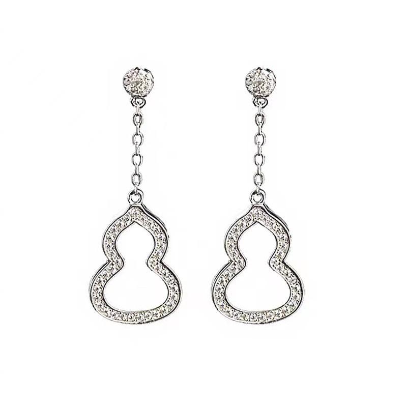 Guochaofeng Fritillary Onyx Fulu Gourd Stud Earrings Versatile Earrings Earrings Earrings Jewelry