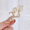 Elegant Pearl Tulip Brooch - Simple and Sophisticated Clothing Accessory