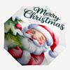 1 Stück Frohe Weihnachten! Festliches Nikolaus-Design Automatischer Faltregenschirm, Tragbares 3-fach faltbares Design, 8-Speichen-Eisenrahmen Outdoor-Regenschirm, Perfektes Geschenk für