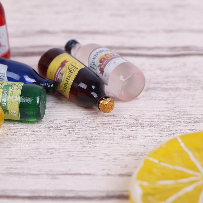 6Pcs 1/12 Dollhouse Miniature Resin Bottle Simulation Wine Bottle Model