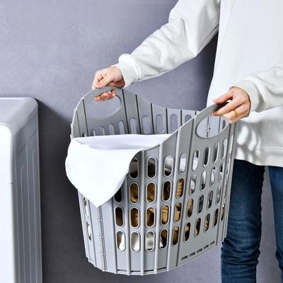 Foldable Wall-mounted Storage Basket High-capacity Laundry Collapsible Dirty Clothes Organizer Durable with Handle for Home