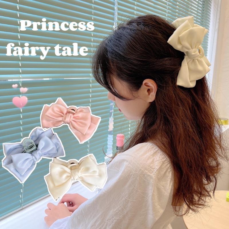 Large Bow Hair Clip Women Sweet Luxurious Shark Clip Cute Versatile Hair Accessories