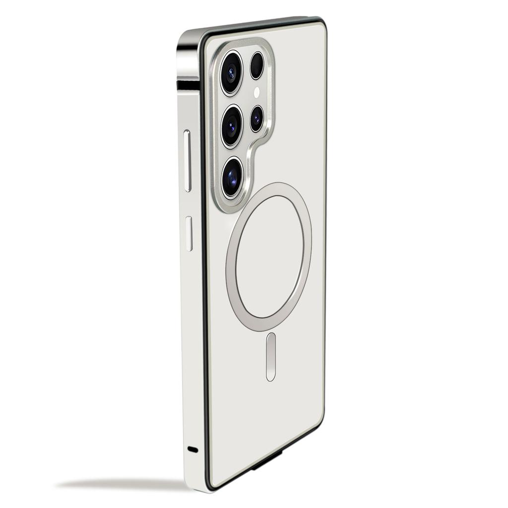 For Samsung Galaxy S25 Ultra Case Metal TPU Frame PC Back Phone Cover Compatible with MagSafe