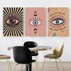 Abstract Eye Shaped Poster and Engraving Hand Moon Citation Vintage Wall Art Canvas Painting Home Room Wall Decoration Mural
