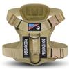 Large Dog Tactical Harness With Reflective Strips Adjustable Pet Leash Vest Night Walks S M L XL