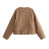 autumn new product European and American cross-border women's clothing street fashion fleece zipper jacket w050 924002