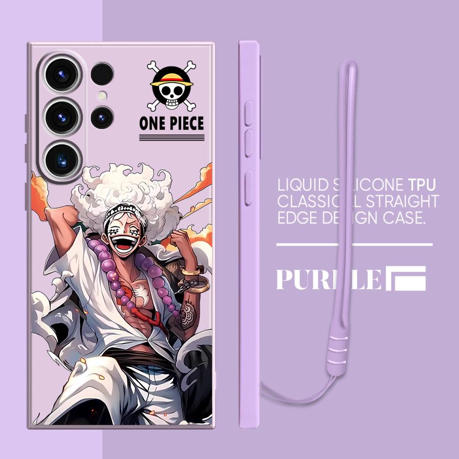 One Piece Cartoon Cute Phone Cover Case for Samsung Galaxy S25 S25Edge S21 Plus S22 S20 FE Note 20 10 Ultra S24 Ultra S23