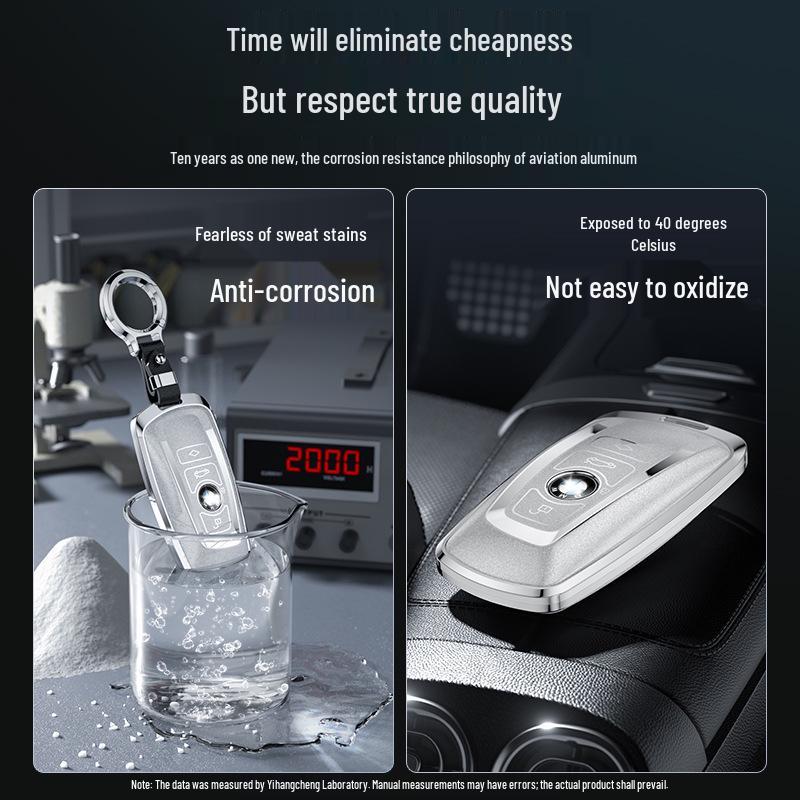 BMW Key Cover: Compatible with 3 Series, 5 Series, X3, X5, X1, X6, i3, and iX3 with Metal Buckle