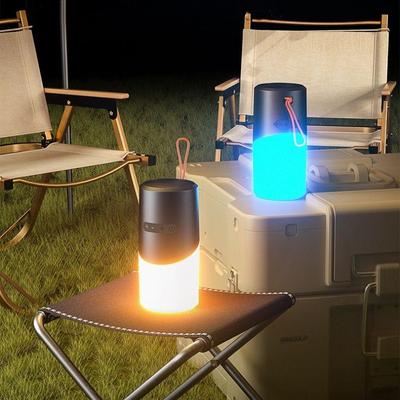 Camping Light Wireless Bluetoothea-compatible Speaker With RGB Light Outdoor Portable Waterproof Small Audio Atmosphere Light